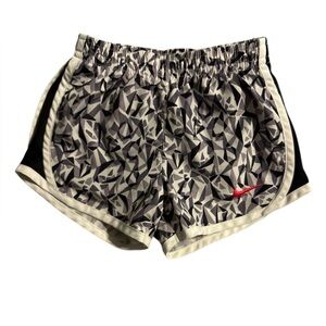 Nike Dri-Fit Kids Black and Gray Geometric Shorts